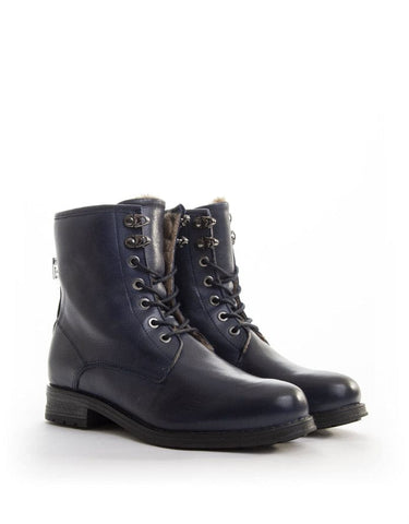 Bulle 0 - Shoes 35 EU / Navy / B (Medium) Bulle Womens Olibem Lace Up Boots - Navy