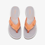 Clarks Flip Flop Sandals Womens Breeze Sea Sandals - Tangerine/pop