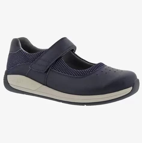 Navy leather 2025 mary jane shoes