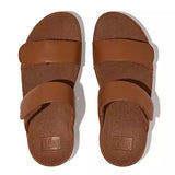 Fitflop Sandals Fitflop Womens Lulu Adjustable Leather Slides - Light Tan