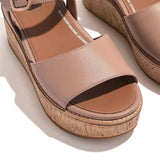 FitFlop Summer Sandals Eloise Cork-Wrap Leather - Beige