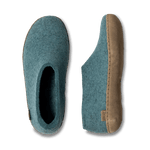 Glerups Slippers - Closed Heel Glerups Unisex Shoe Slippers (Leather Sole) - North Sea