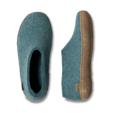 Glerups Slippers - Closed Heel Glerups Unisex Shoe Slippers (Leather Sole) - North Sea