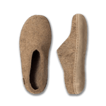 Glerups Slippers - Open Heel Glerups Unisex Open Heel Slippers (Leather Sole) - Sand