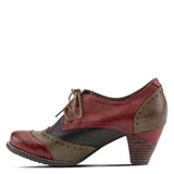 L'Artiste 0 - Shoes L'Artiste Womens Bardot Heeled Oxfords - Red