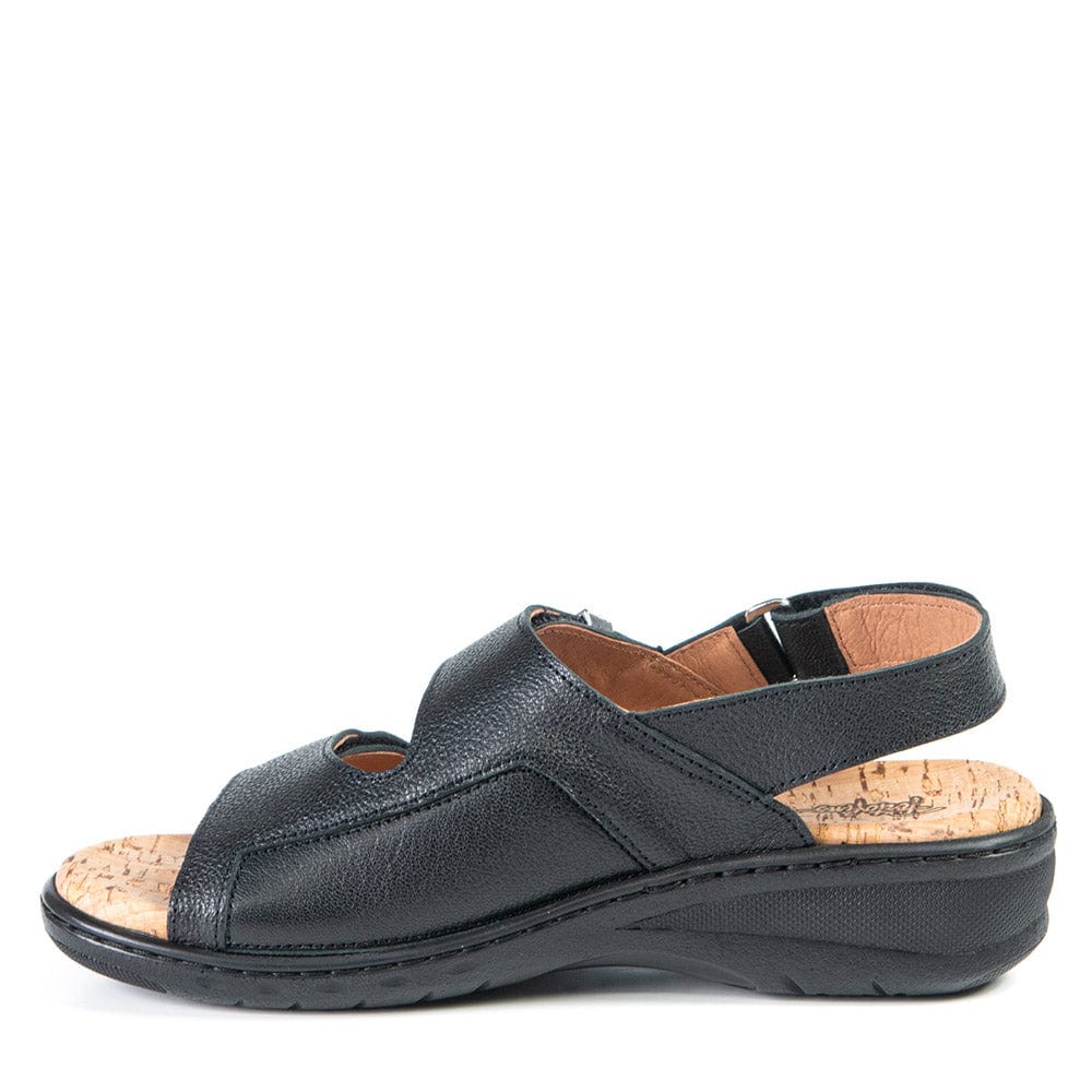 Portofino Women's Fisherman Sandals- Nero