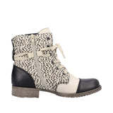 Rieker 0 - Shoes Beige / 36 EU / B (Medium) Rieker Womens Zipper and Lace Boots - Beige Combination