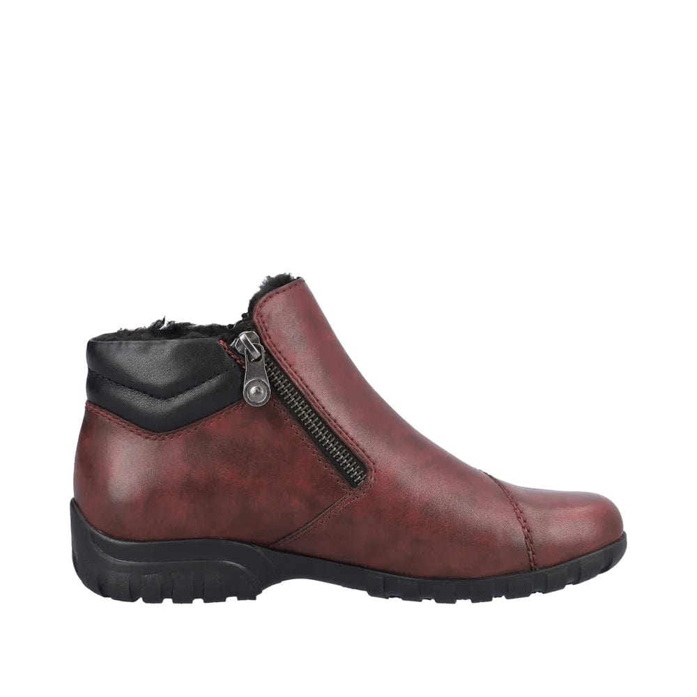 Rieker Women's Dual Zip Dress Boots- Red â Sole To Soul Footwear Inc.