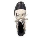 Rieker 0 - Shoes Rieker Womens Zipper and Lace Boots - Beige Combination