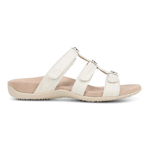 VIONIC Ankle Strap Sandals Vionic Womens  Amber Slide Sandals - White