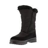 Attiba Boots Attiba Womens Dual Zip Ice Grip Spike Boots - Black