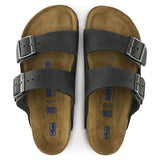 Birkenstock Sandals Birkenstock Arizona Two Strap Sandals (Soft Footbed) - Black Leather