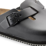 Birkenstock Shoe Birkenstock Boston Super Grip Clogs - Black Leather