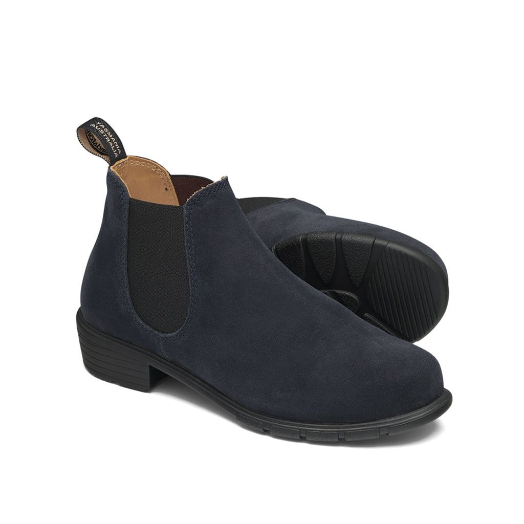 Blundstone Womens Series Low Heel Boots 2174 Navy Suede Sole