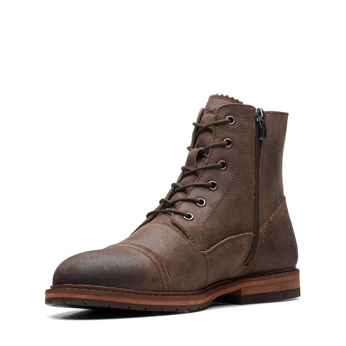 Clarks mens brown on sale boots