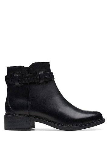 Clarks Boots Clarks Womens Maye Ease Boot - Black Leather
