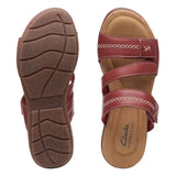 Clarks Sandals Clarks Womens Roseville Bay Sandals - Red Leather