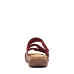 Clarks Sandals Clarks Womens Roseville Bay Sandals - Red Leather