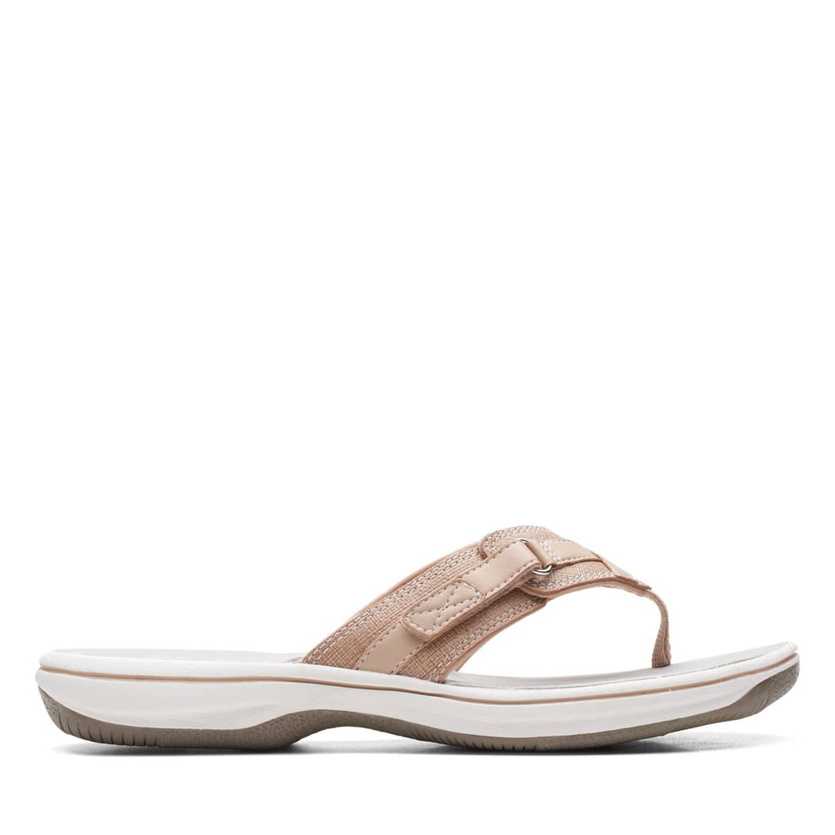 Sole to Soul Clarks Womens Breeze Sea Sandals Taupe Synthetic