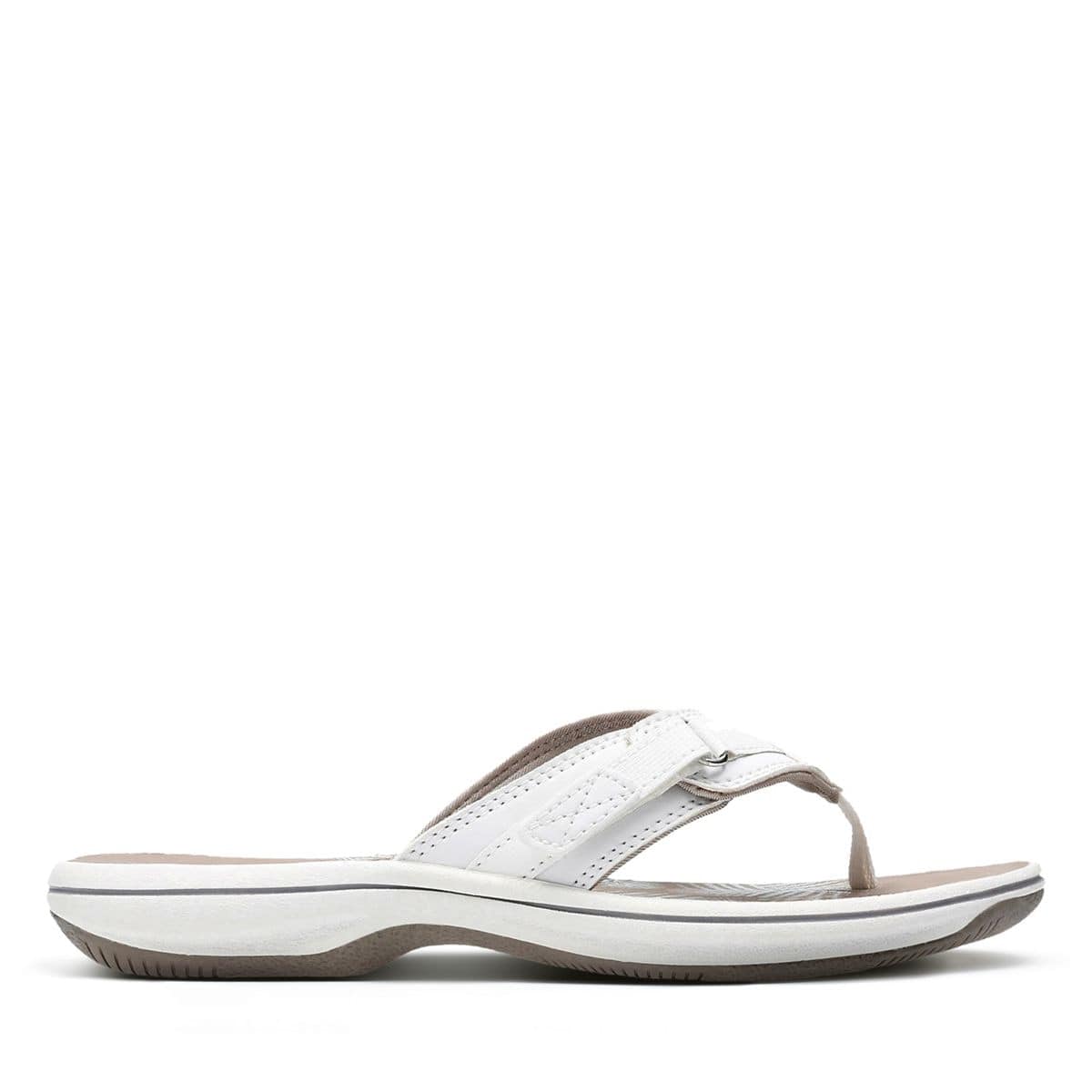 Clarks women's deals white flip flops