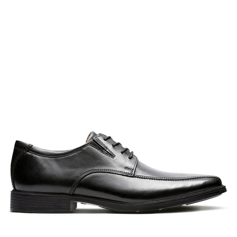 Clarks Shoe Black Leather / 7 / W Clarks Mens Tilden Walk Lace Dress Shoes - Black Leather