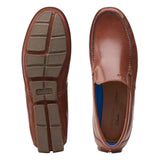 Clarks Shoe Clarks Mens Markman Plain Loafers - Dark Tan