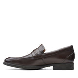 Clarks Shoe Clarks Mens Whiddon Loafer Slip On Shoes - Dark Brown
