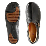 Clarks Shoe Clarks Womens Un Loop Walking Shoes - Black Leather