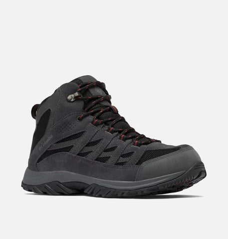 Columbia Hiking Black / 7 / W Columbia Mens Crestwood Mid Waterproof Boots (Wide) - Black/Charcoal