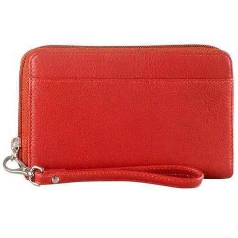 Derek Alexander Accessories Red Derek Alexander Womens Small Full Zip w/ Strap Wallet