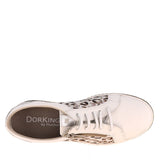 Dorking Shoe Dorking Womens Karen Lace Shoes - Blanco/ Blanco/ Plata