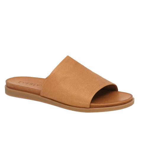 Everly Shoe Tan / 35 / M Everly Womens Zoey-01 Slide Sandals