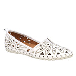 Everly Shoe White / 35 / M Everly Womens Luna-01 Slip Ons - White Leather