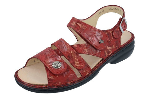 Finn Comfort Sandals 34 EU / Red / M Finn Comfort Womens Gomera Sandals - Palm Chili