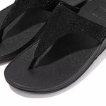 Fitflop Sandals Fitflop Womens Lulu Glitter Toe Thongs - Black Glitter