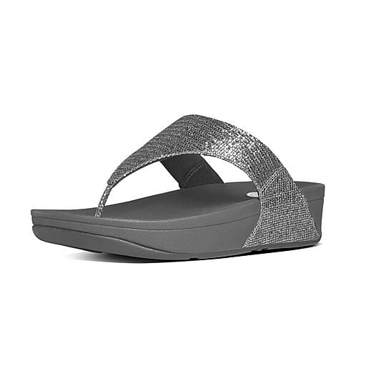 Fitflop Womens Lulu Superglitz Sandals Silver Sole To Soul