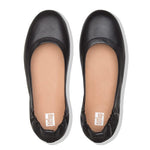 Fitflop Shoe Fitflop Womens Allegro Leather Ballerina Flats - Black