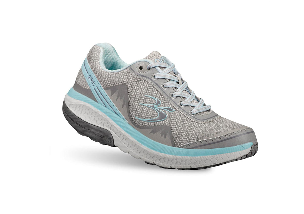 Gravity Defyer Womens Mighty Walk Running Shoes Gray/Blue Sole To
