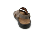 Grunland Sandals Grunland Lino Mens Strap Leather Sandal - Testa Di Moro/Brown