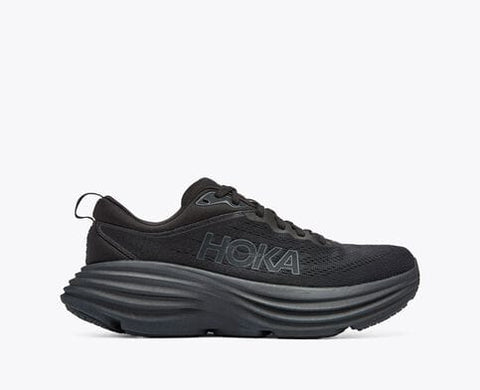 Hoka One One Shoe Hoka One One Womens Bondi 8 Running Shoes (Wide) - All Black
