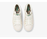 Keds Shoe Keds Womens Demi TRX Mid Leather Shoe - Cream Leopard
