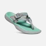 Keen Sandals Keen Womens Solr Toe Post Sandals - Light Gray/ Ocean Wave