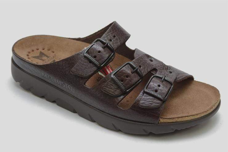 Mephisto Unisex Zach Fit Sandals - Dark Brown – Sole To Soul  display picture 2