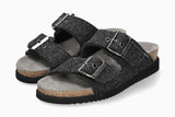Mephisto Sandals Mephisto Womens Hester Fuzzy Sandals (Wide) - Sweety Carbon