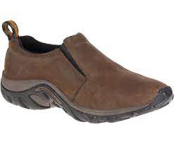 Merrell Shoe Merrell Mens Jungle Moc Nubuck Slip On Shoes (Wide) - Brown