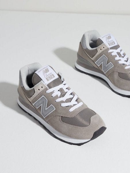 New Balance Men's 574 Classic Sneakers- Grey/White – Sole To Soul