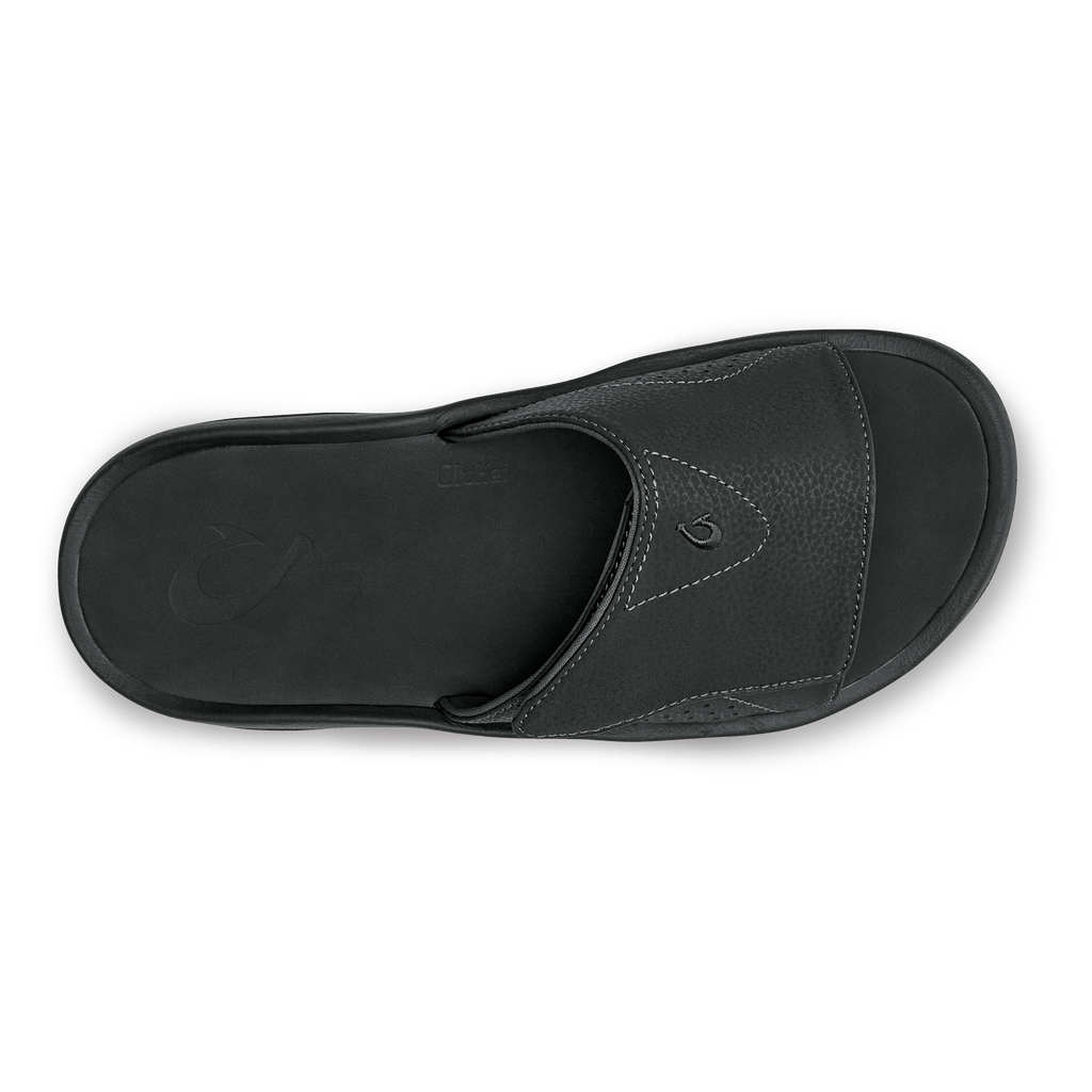 OluKai Mens Nalu Slide Sandals Black Sole To Soul Footwear Inc