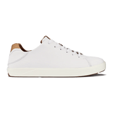 OluKai Shoe Olukai Mens Lae'ahi Li'Ili Leather Sneaker- White