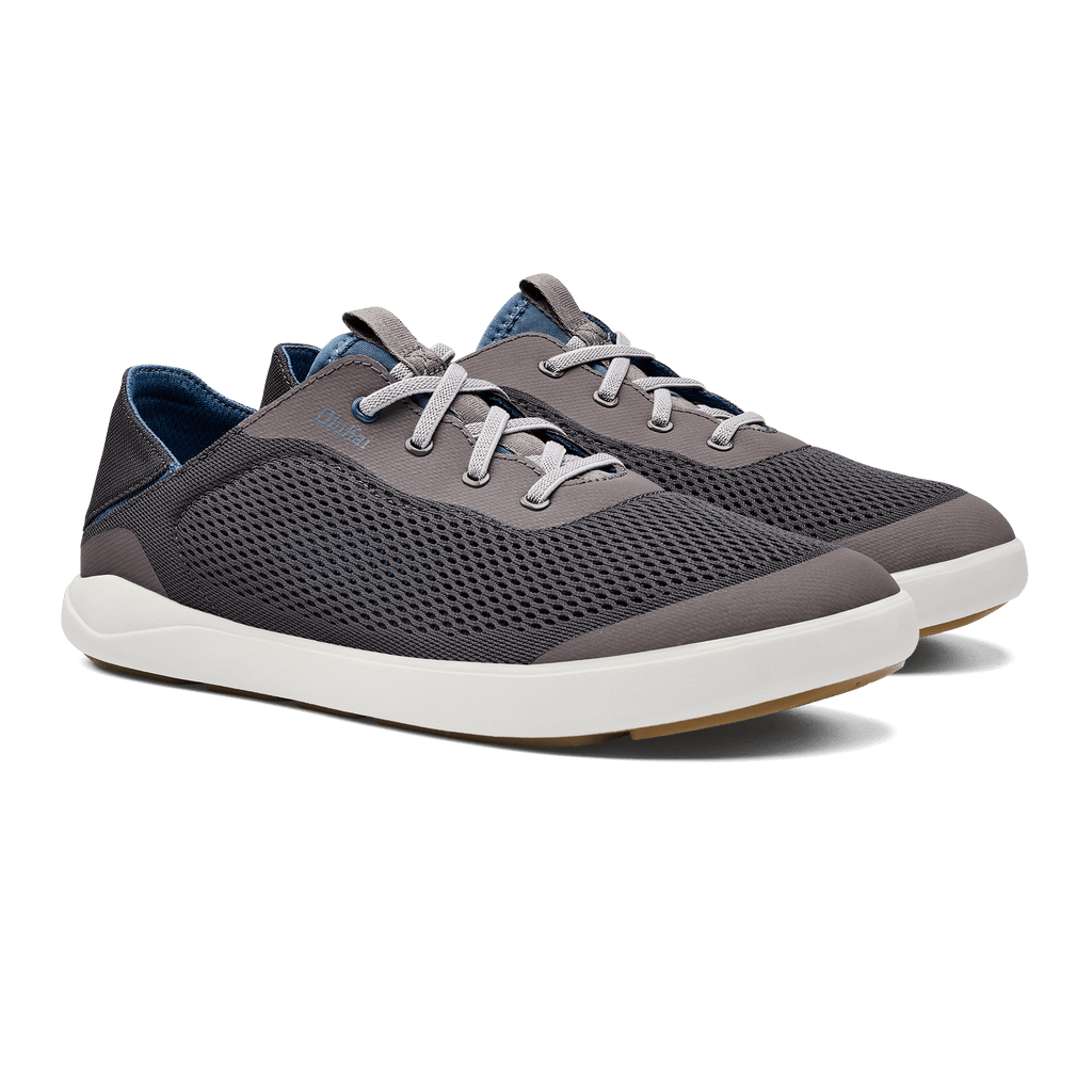 OluKai Mens Moku Pae Slip On Shoes Pavement/Vintage Blue Sole To Soul Footwear Inc.