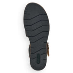Remonte Sandals Remonte Womens Two Strap Wedge Sandals - Black